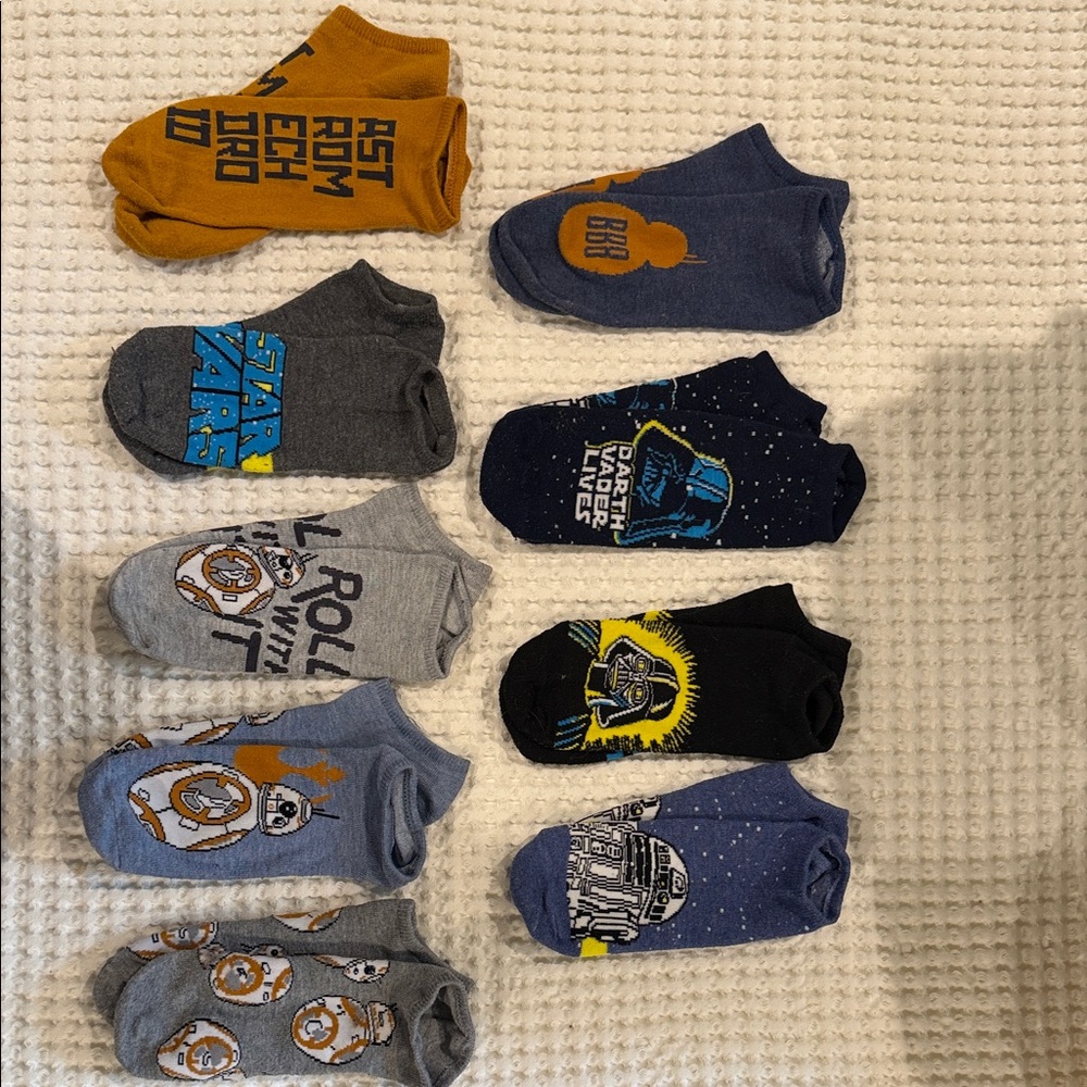 Star Wars No Show Unisex Socks  Set of 9 Pairs